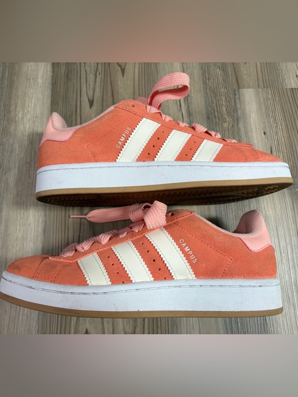 Adidas Campus Coral Suede Sneakers Sz 9 - Picture 5 of 7